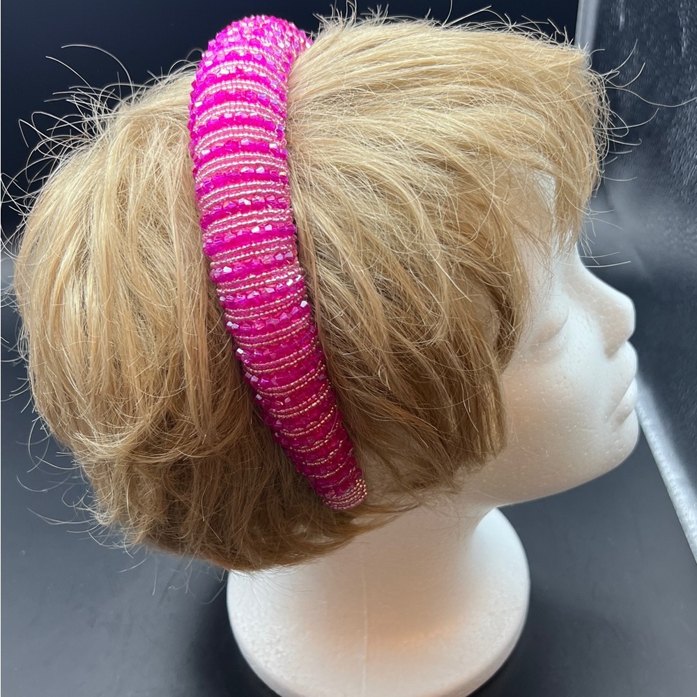Headband embellished with seed and faceted beads - NWT